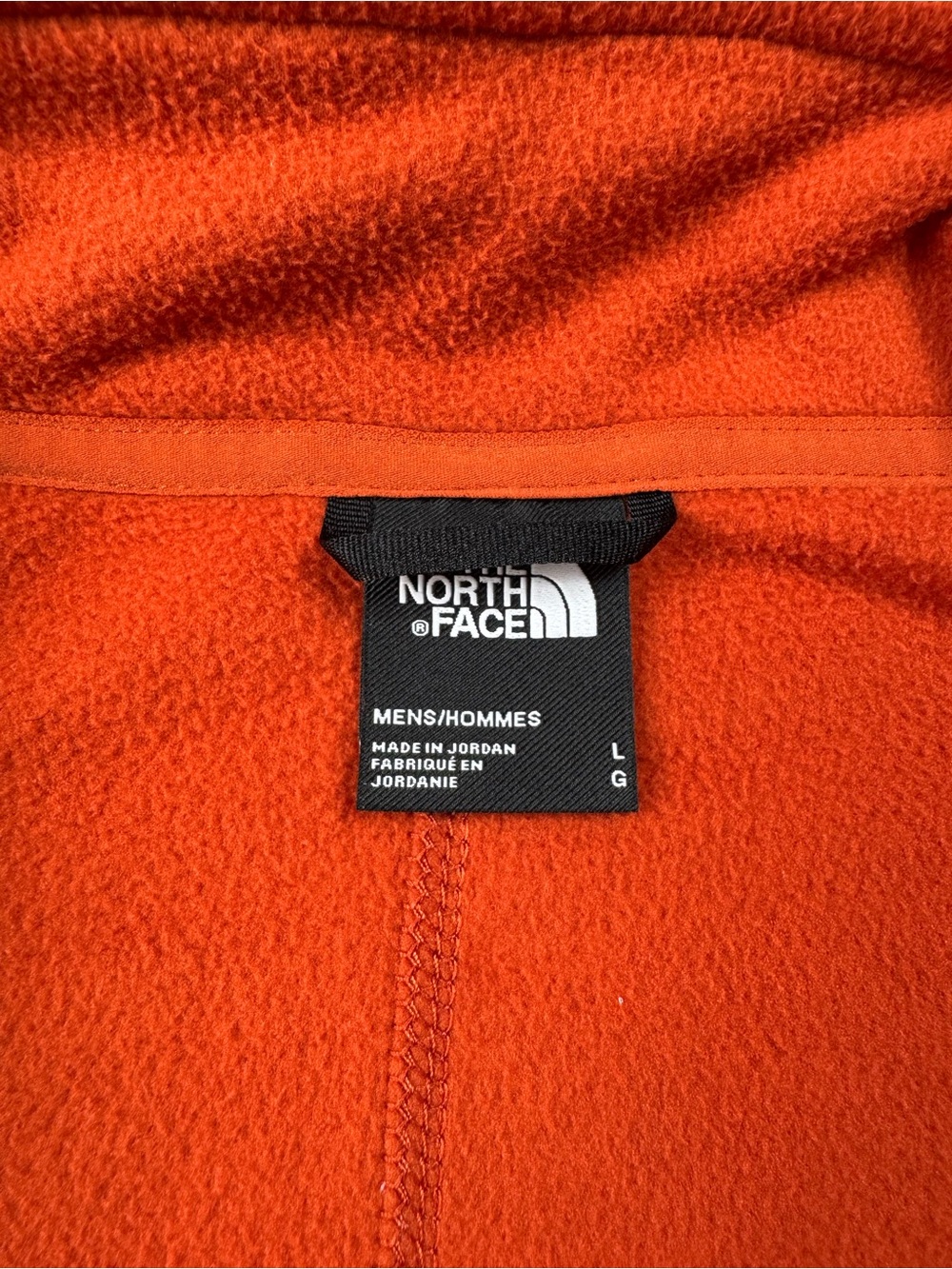 The North Face Orange Full Zip Fleece Jacket Men’s Large - Picture 7 of 12